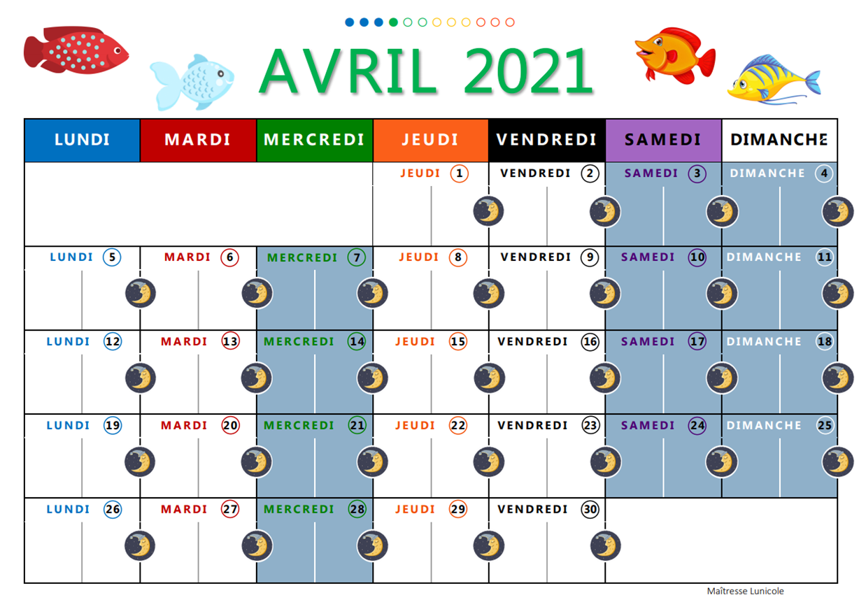Image pour calendrier avril 2021